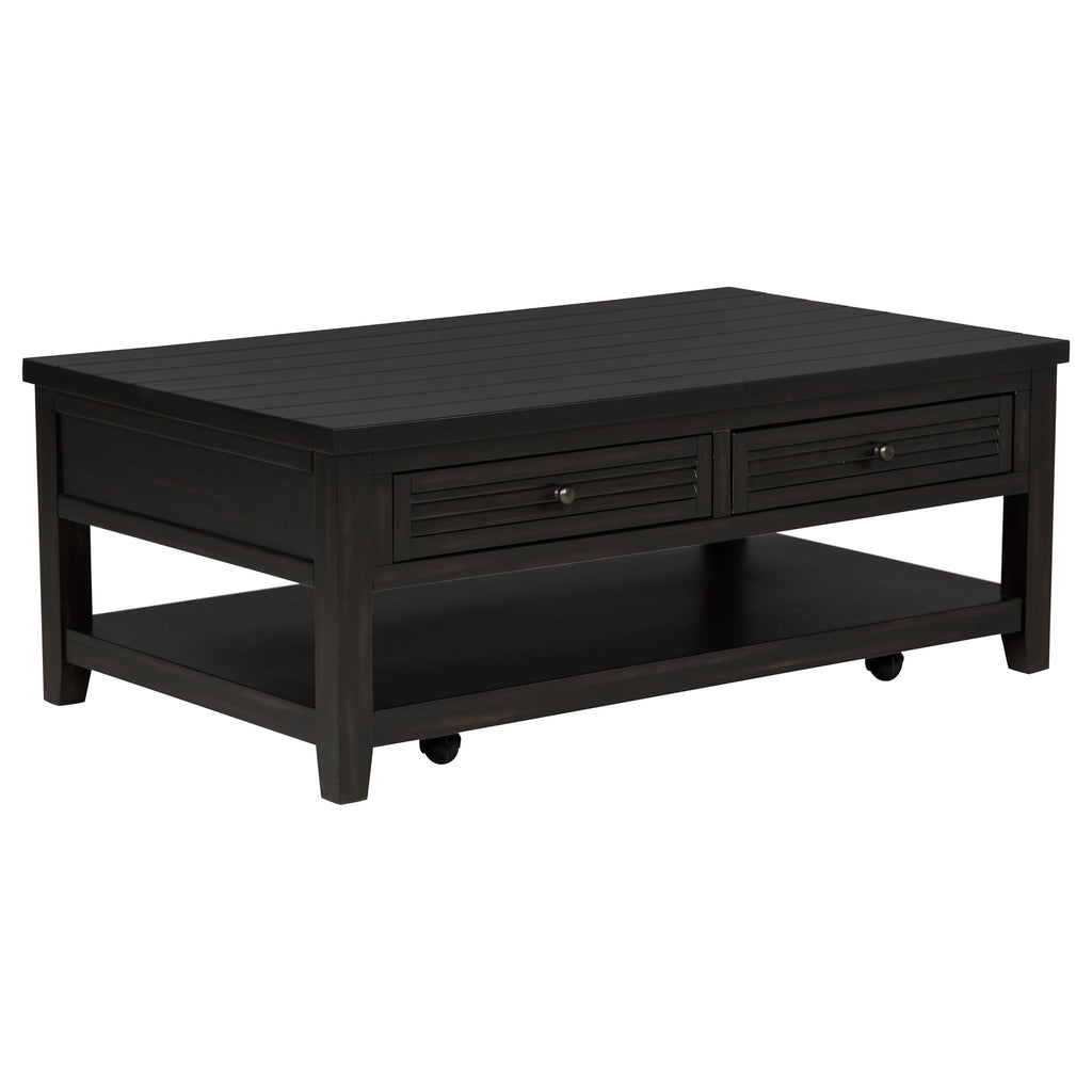 Sutter - 2 Piece Coffee And End Table Set - Dark Brown