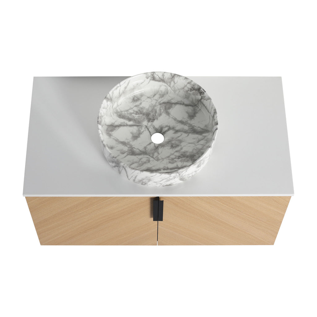 Wall Mounted Design Bathroom Vanity & Art Sink
