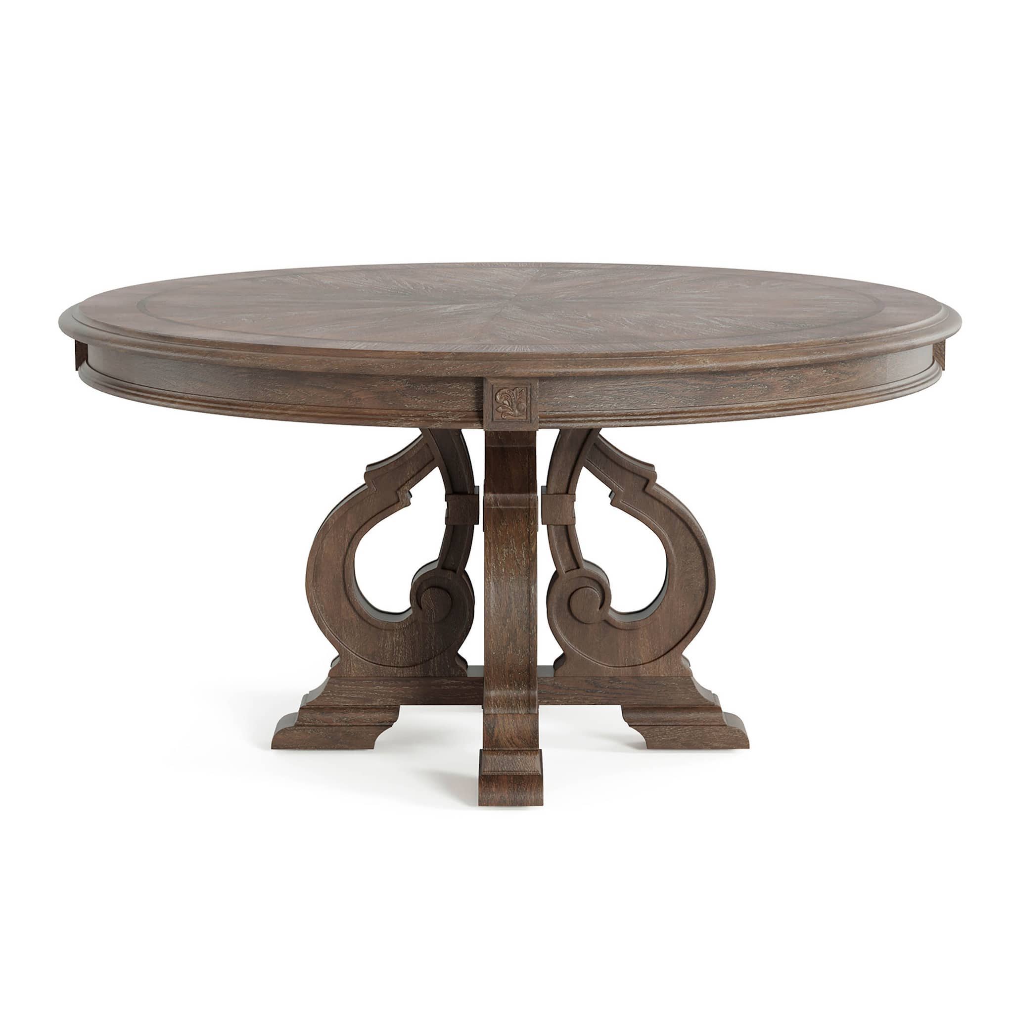 Elegant Dining Set Round Table And Side Chairs