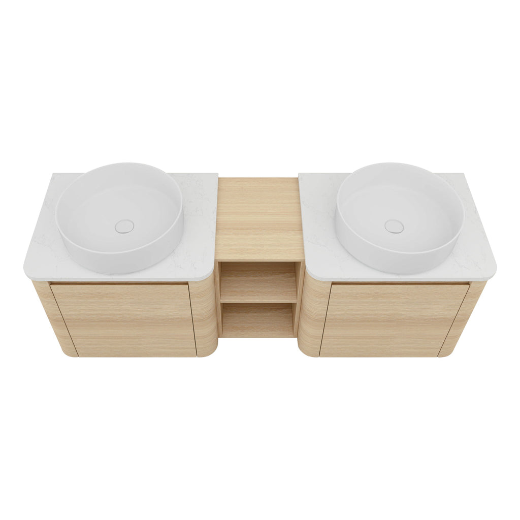 Mounted Bathroom Vanity With Art Sink, 1 Storage Shelf, Soft Close Door