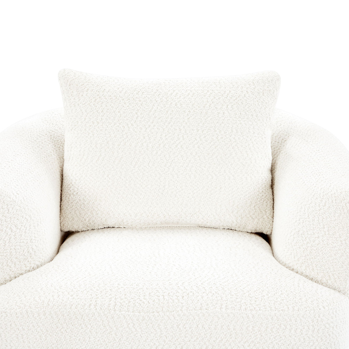 360° Swivel Barrel Sofa Chair With Throw Pillow, Upholstered Accent Chair