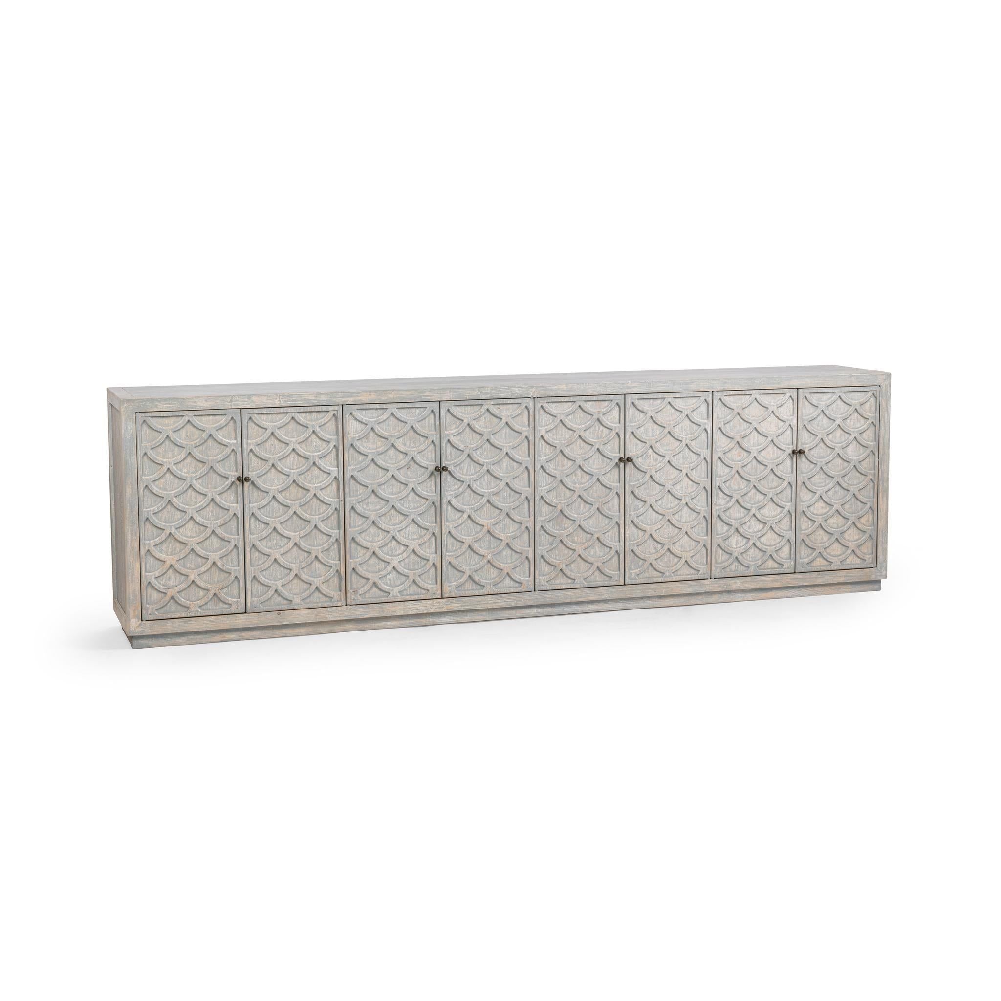 Malibu - 8 Door Cabinet - Blue Washed