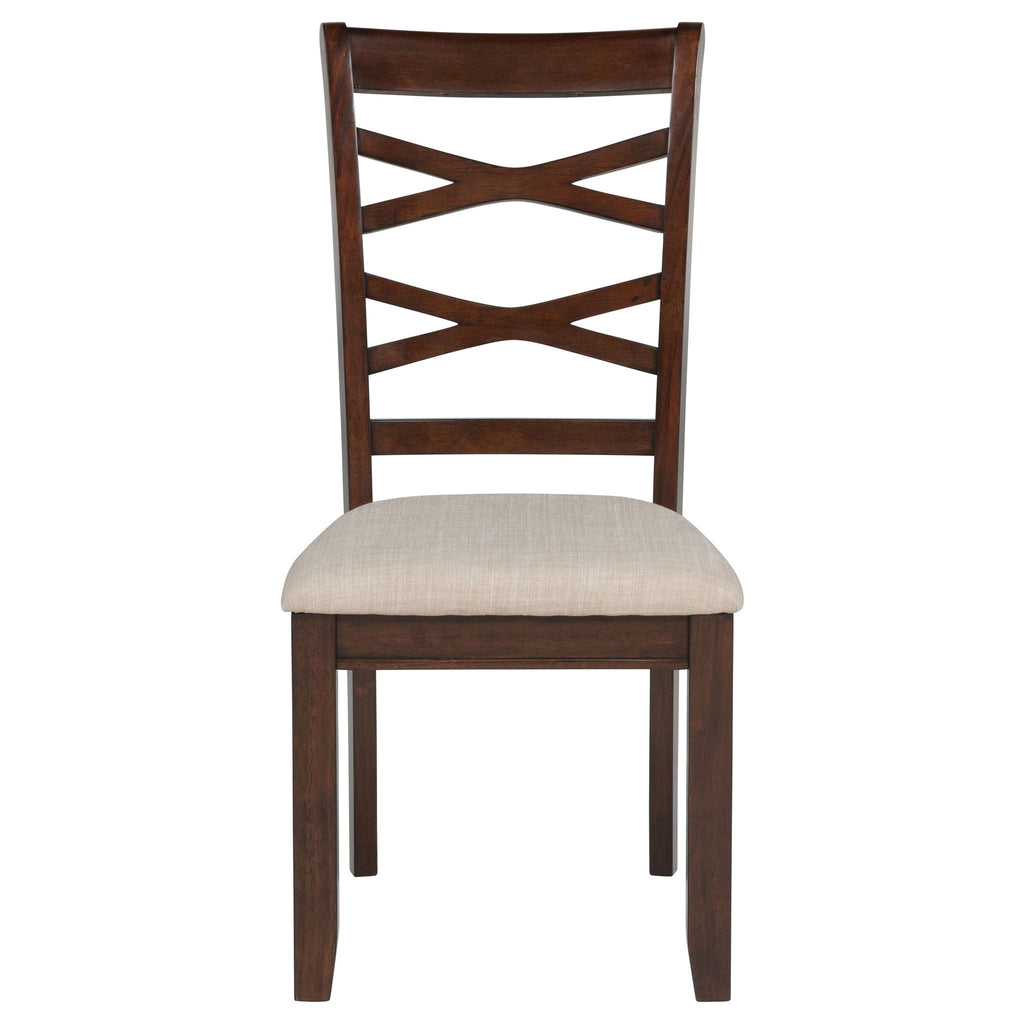 Verety - 5 Piece Round Dining Set With Chairs - Dark Brown