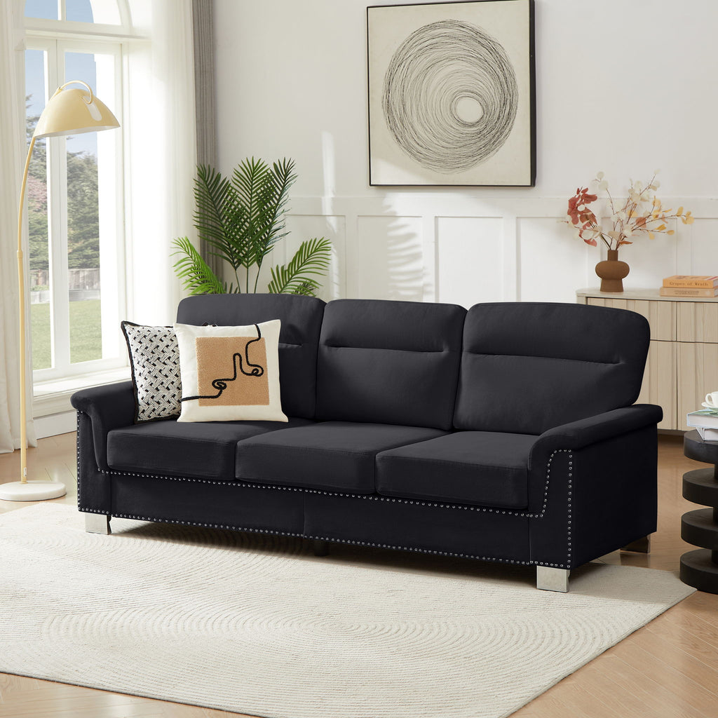 3 Seater Elegant Stationary Sofa