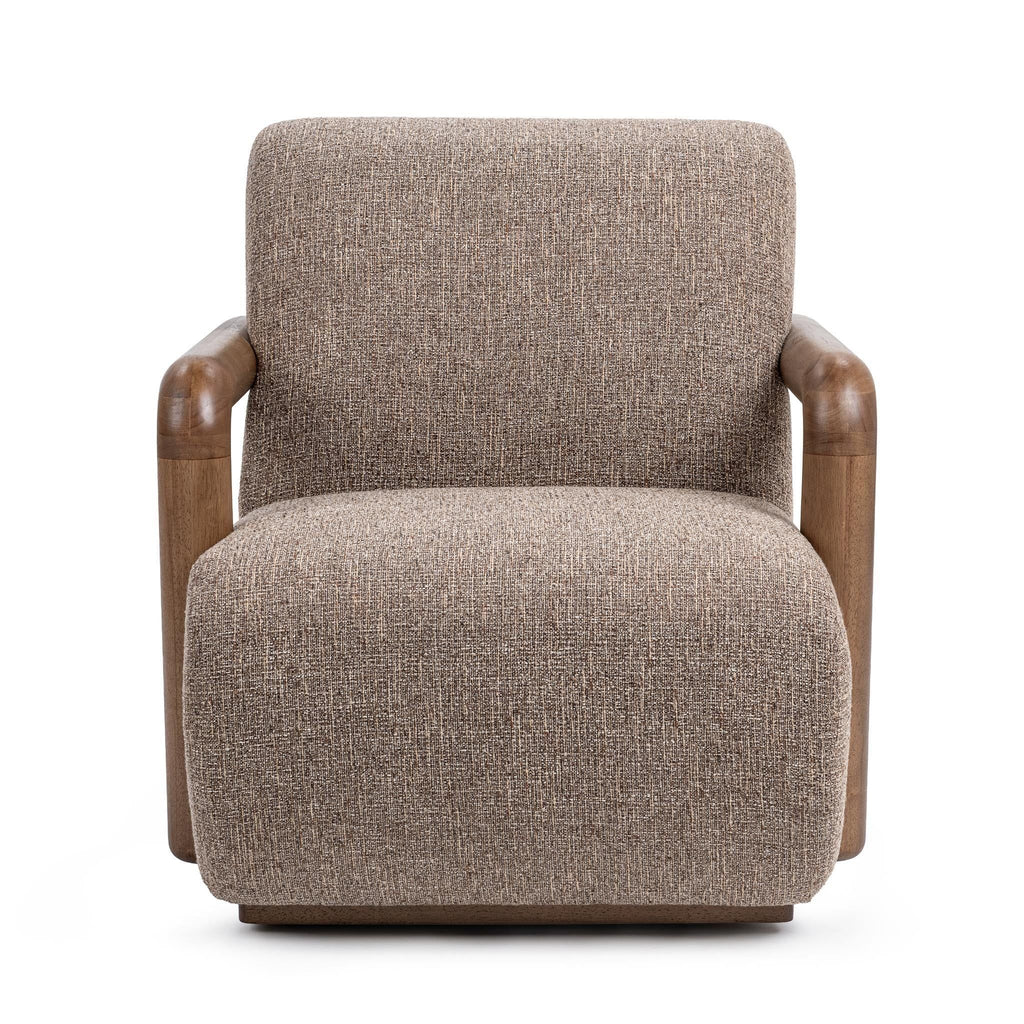 Welson - Swivel Accent Chair - Warm Mocha
