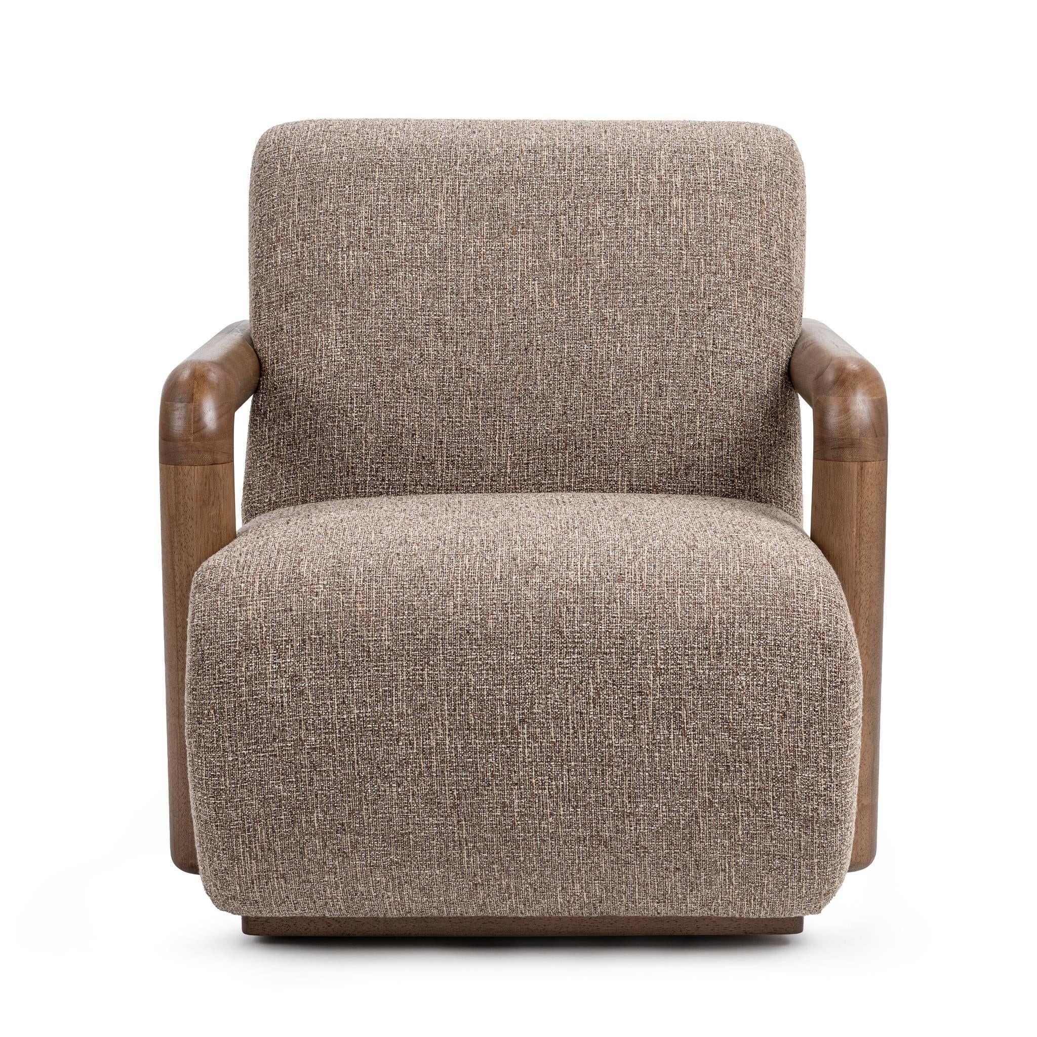 Welson - Swivel Accent Chair - Warm Mocha