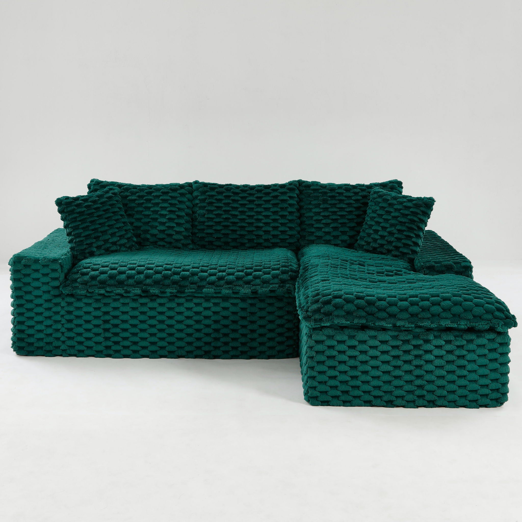 Modular Sofa, Convertible Twin Seat With Chaise Lounge