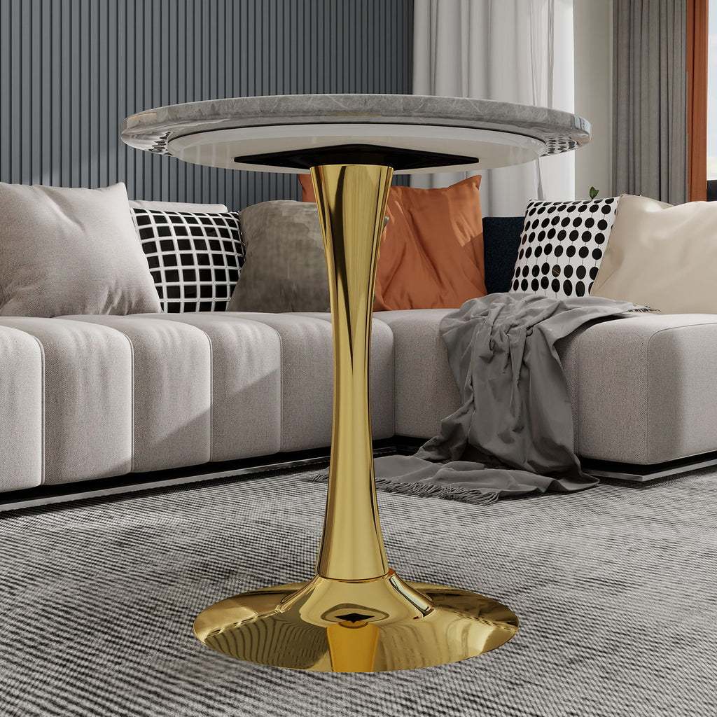 Coffee Table With Round Top For Living Rooms - Golden