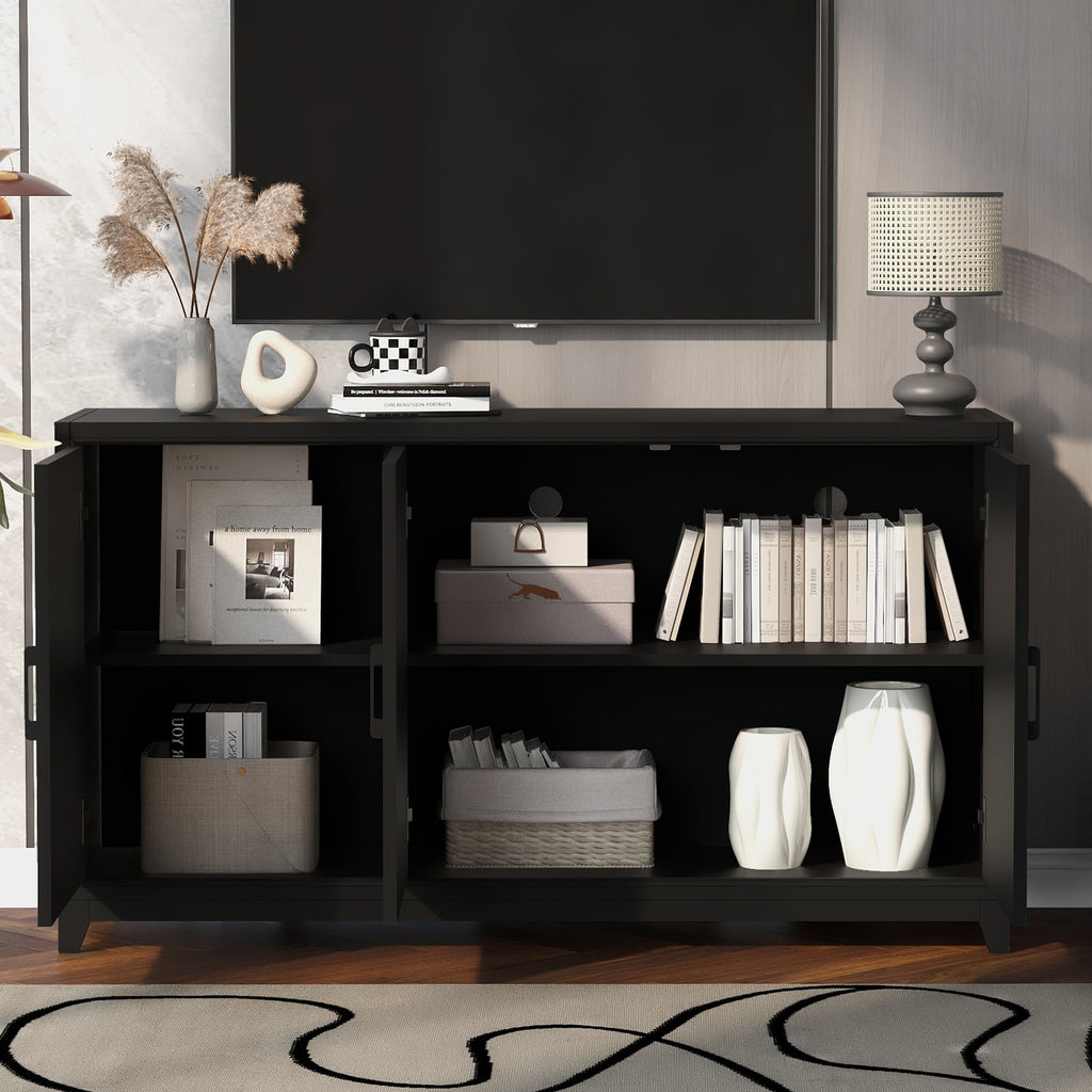 TV Stand, Media Console Cabinet With 2 Spacious Storage Space