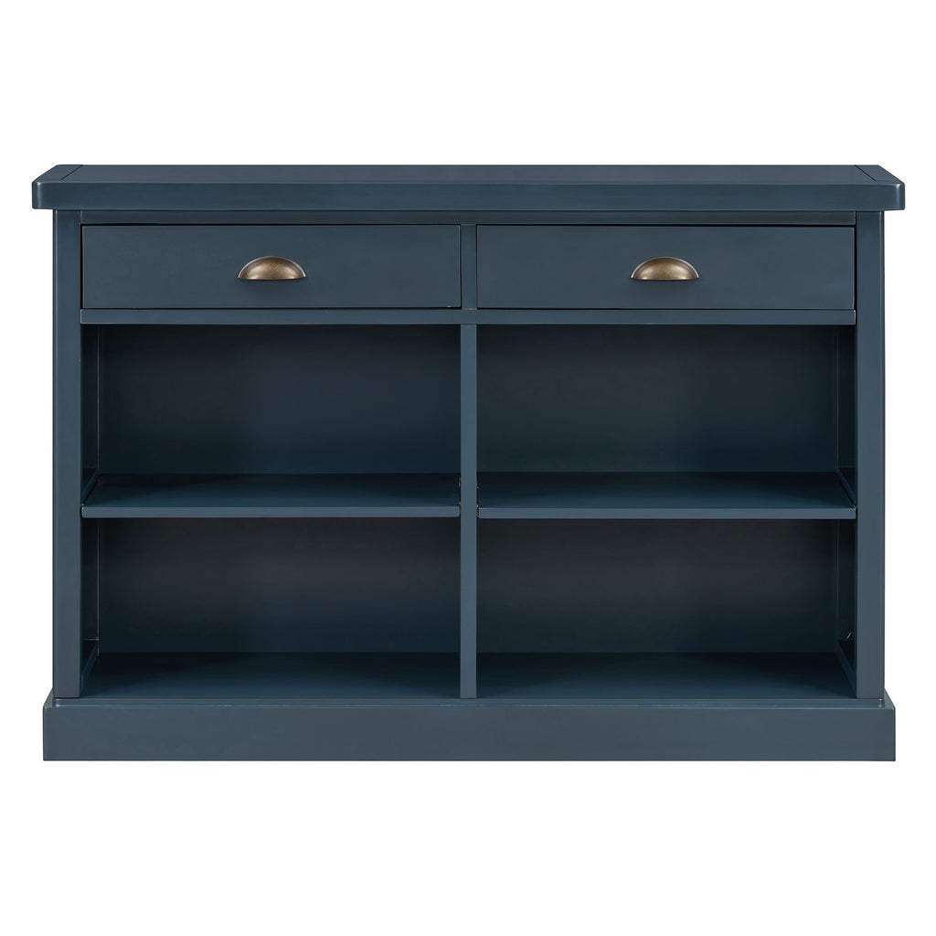 Console Table With 2 Drawers And Open Shelves