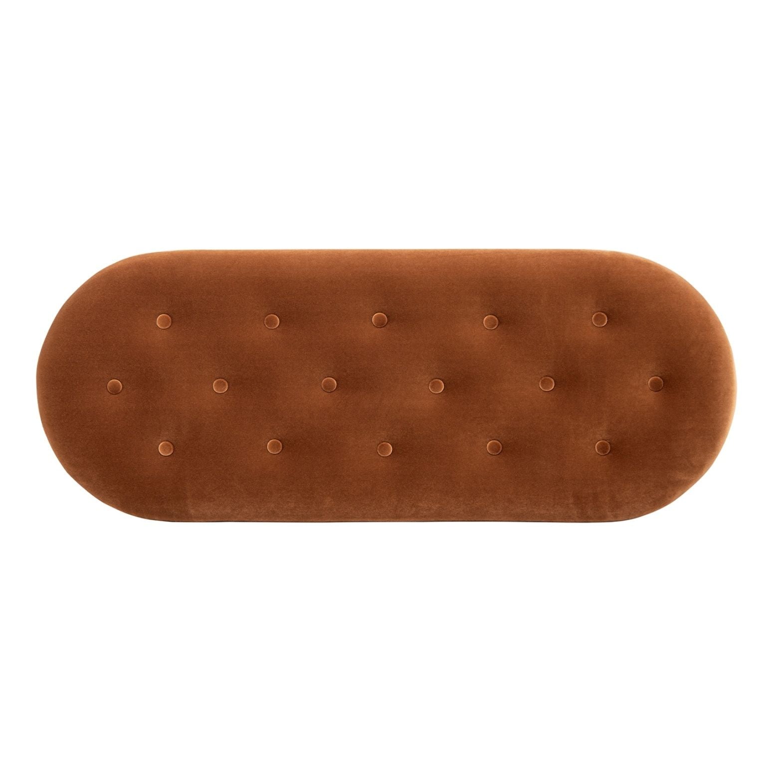 Melinda - Oval Tufted Bullion Fringe Storage Bench