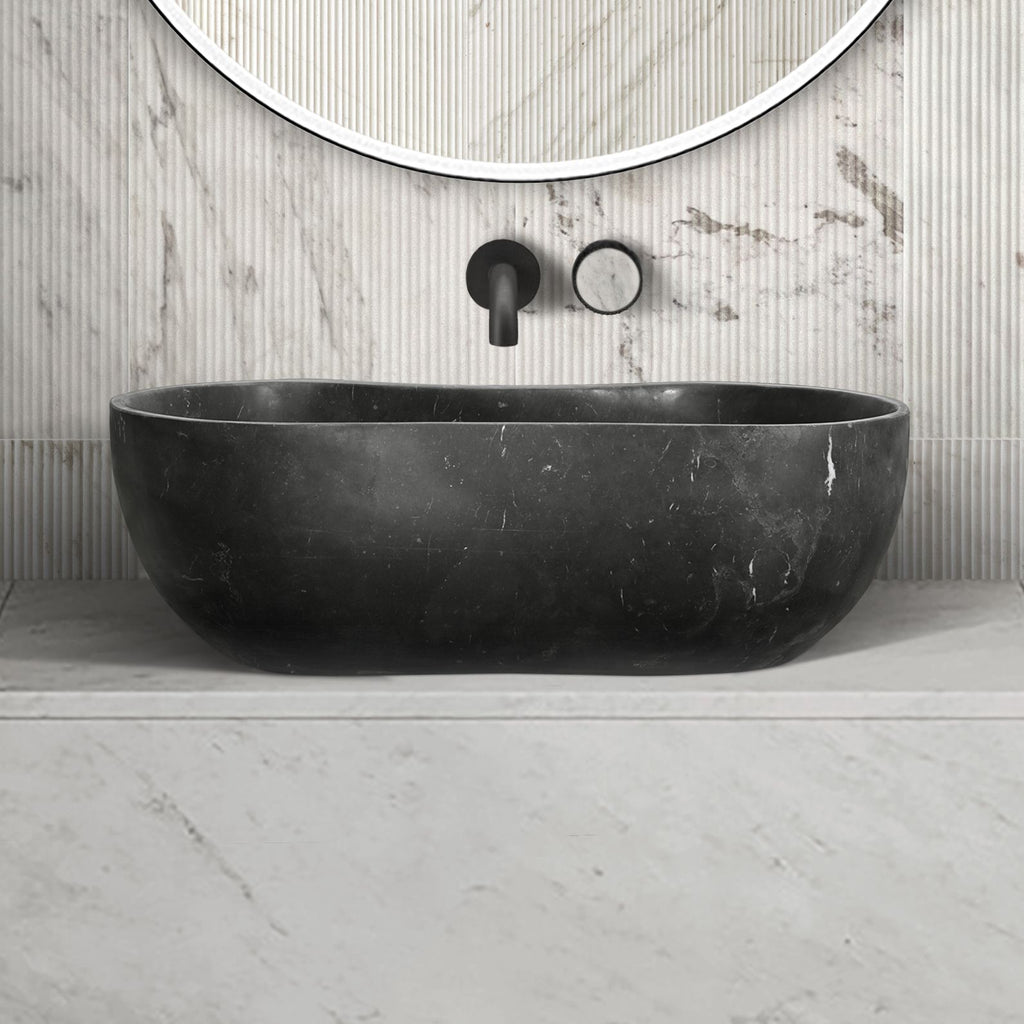 Vessel Sink, Wavy Shape Basin, Vanity Bowl - Dark Gray