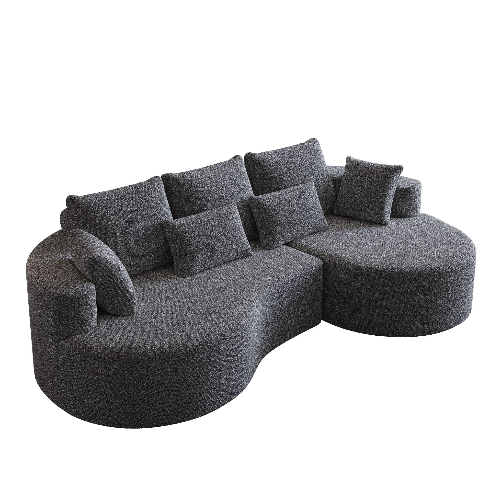 Curved Oversized Sectional Sofa With Extra Deep Seat