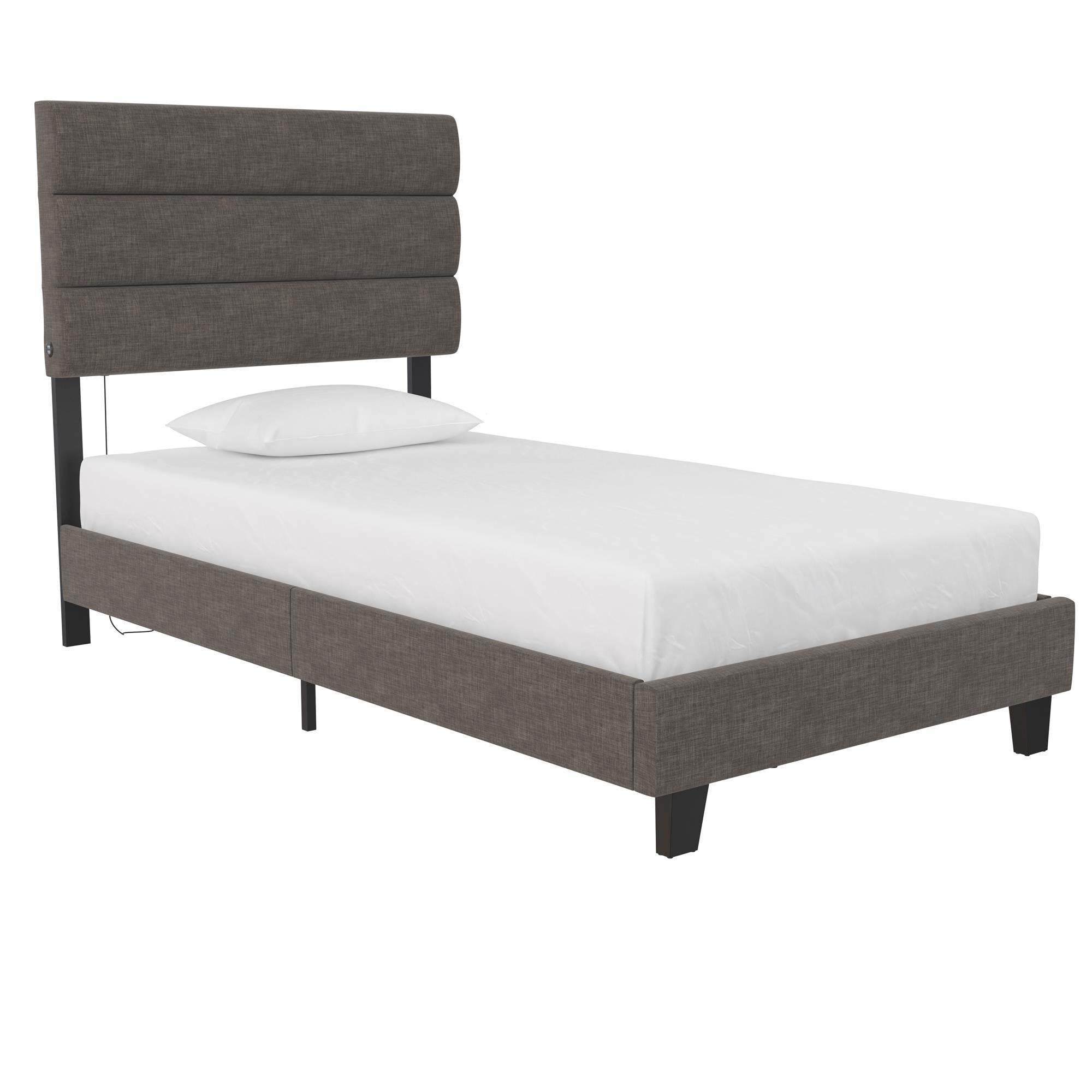 Paloma - Twin Bed With Dual USB Port - Linen
