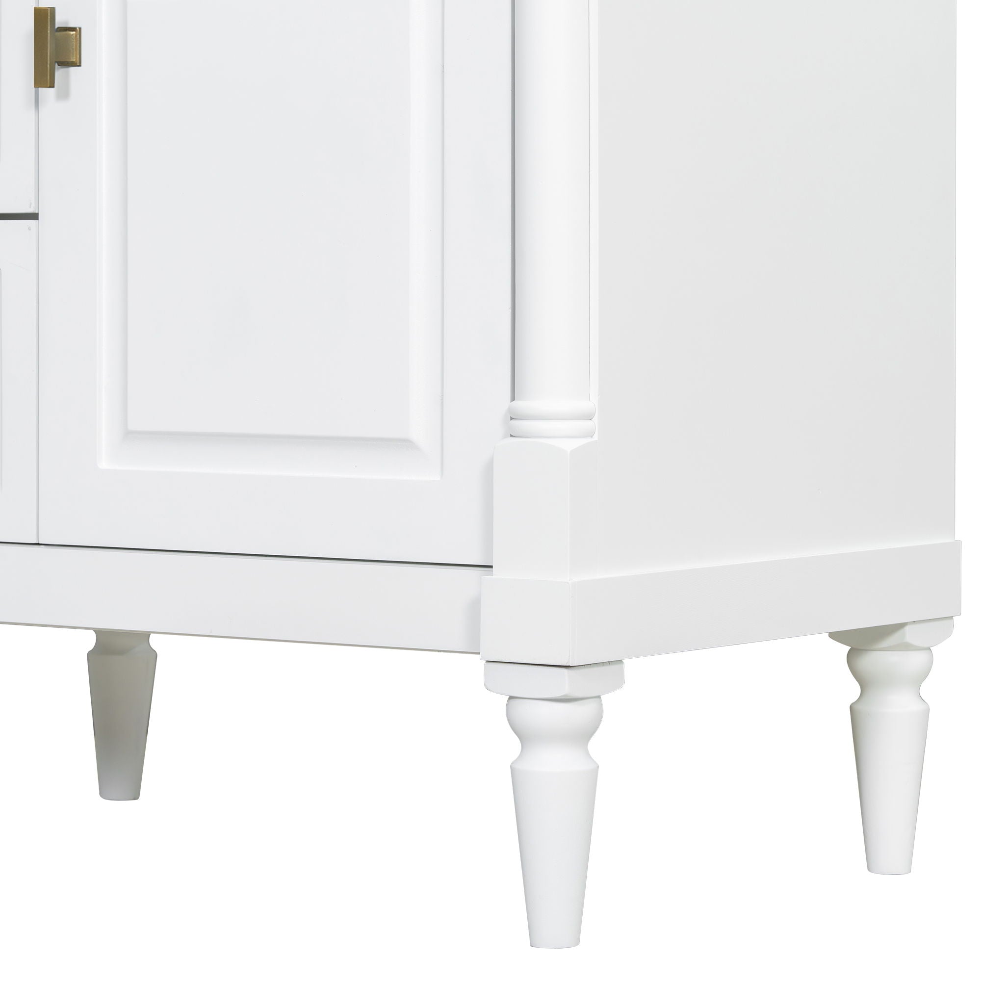 Modern Bathroom Vanity With Sink, Freestanding Cabinet With Flip Drawer & Adjustable Shelf