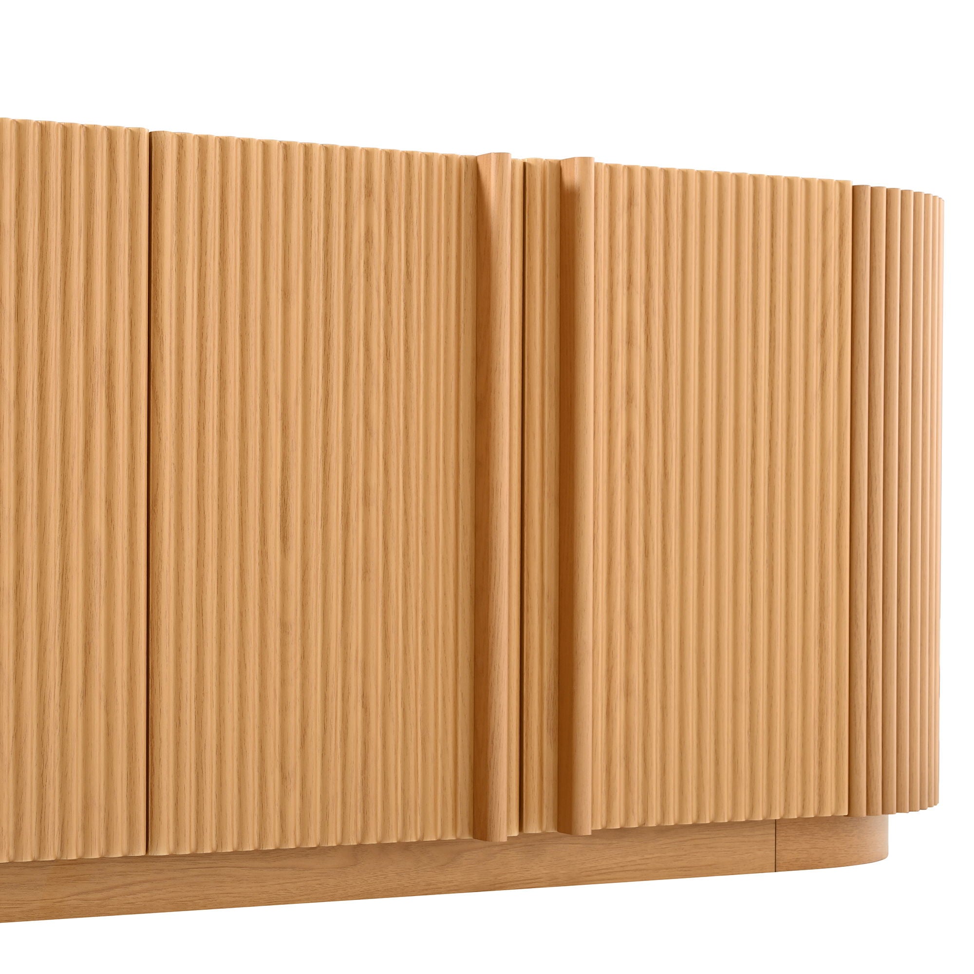 TV Stand With Fluted Tambour Style Door