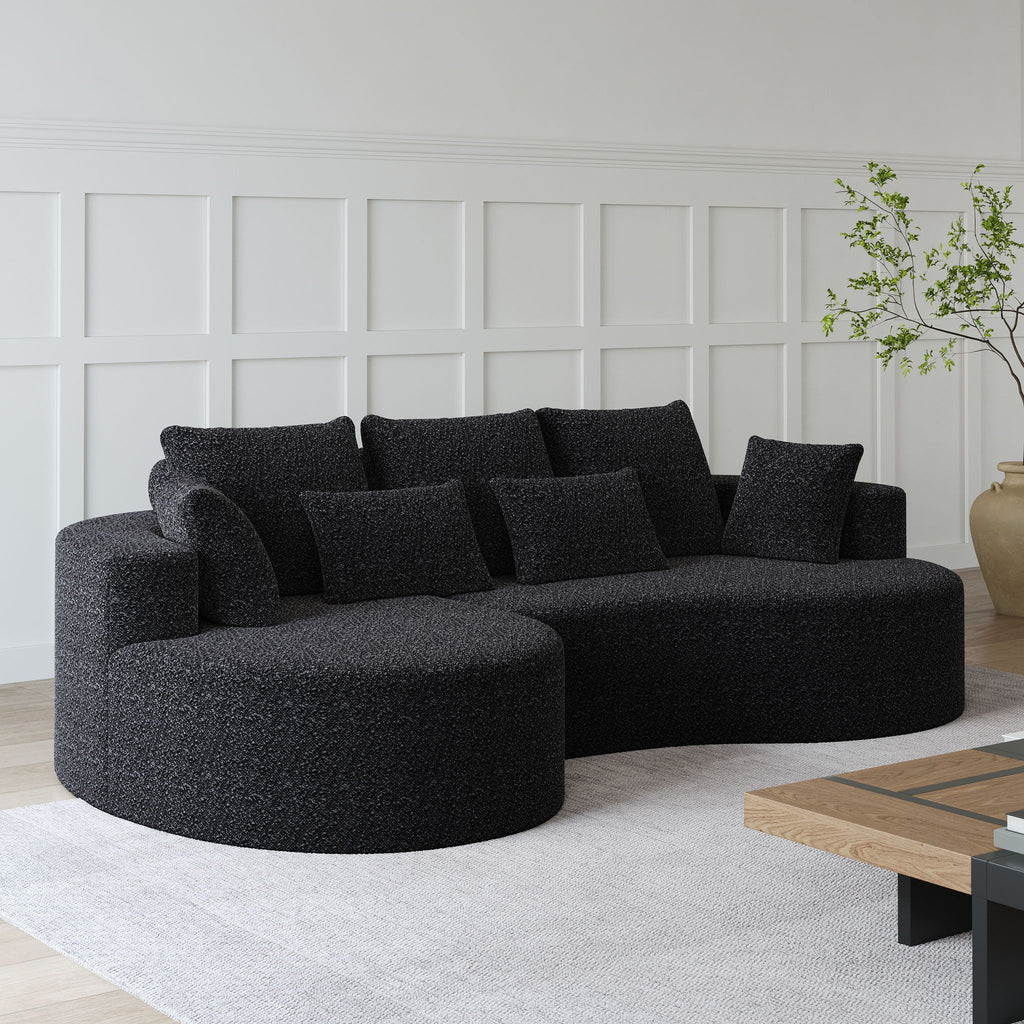 Curved Oversized Sectional Sofa With Extra Deep Seat