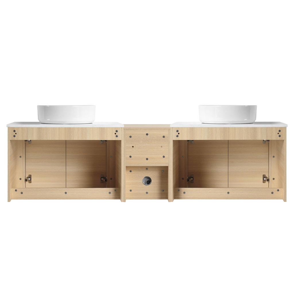 Mounted Bathroom Vanity With Art Sink, 1 Storage Shelf, Soft Close Door