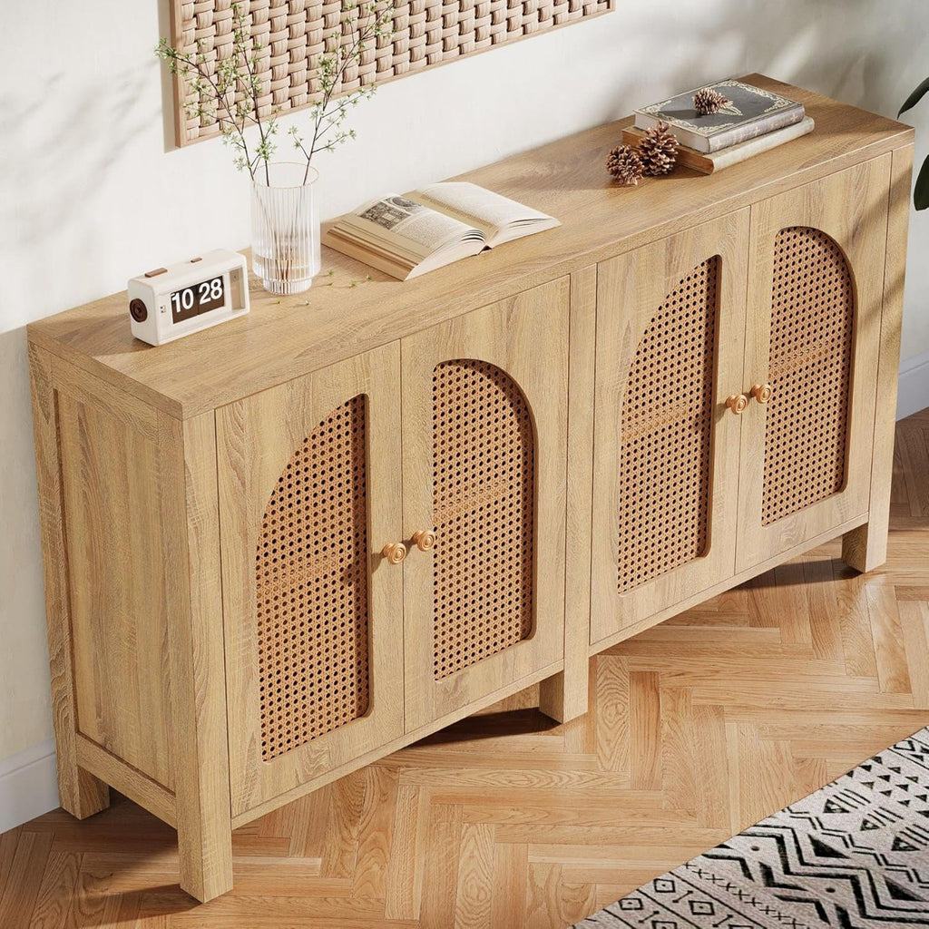 Buffet Sideboard Cabinet With 4 Doors, Console For Living Room - Natural