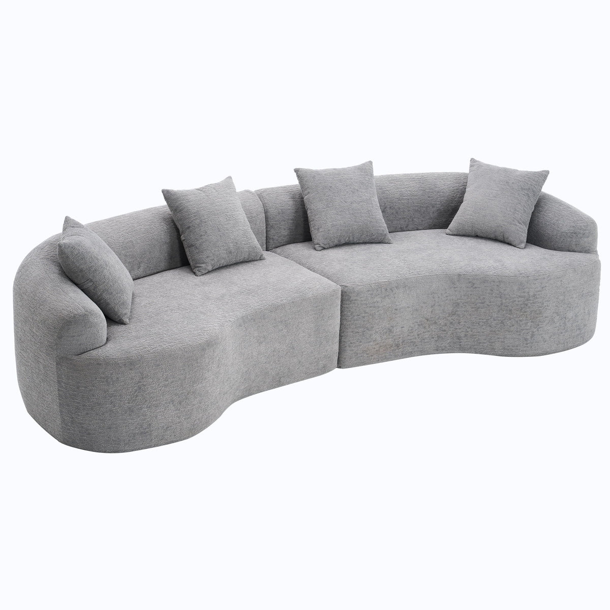 4 Seater Sofa With Fabric, 30D, 60 Hardness Full Sponge, 4 Pillow For Living Room, Home Furniture Sleeper Sectional Sofa For Apartment