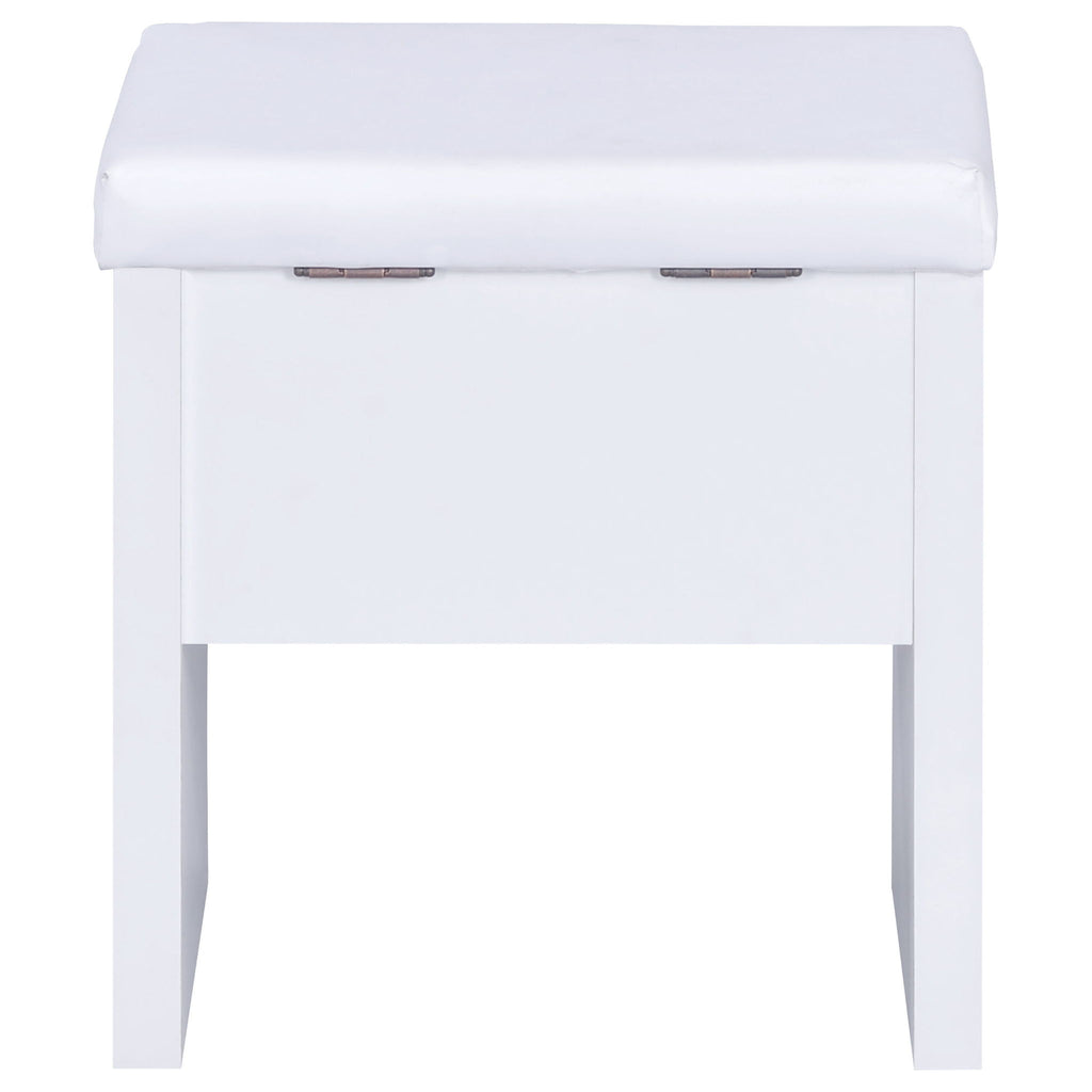 Walsh - Makeup Vanity Table With Mirror And Stool - White
