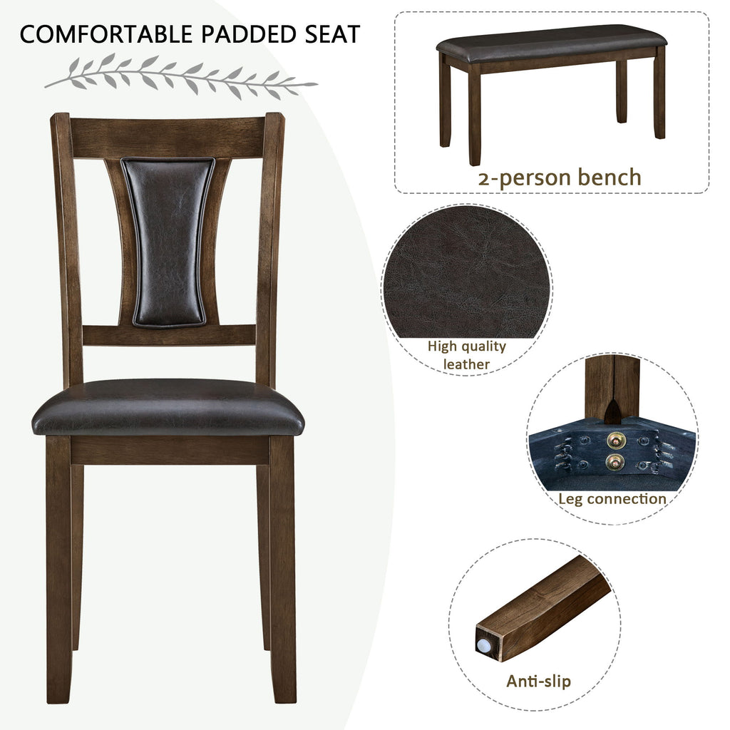 Modern Dining Table Set With Upholstered Chairs