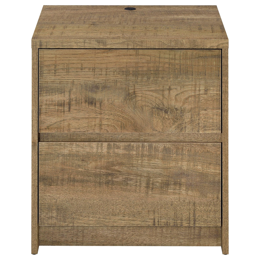 Geary - 2 Drawer Nightstand With LED Lights And USB Charging Ports
