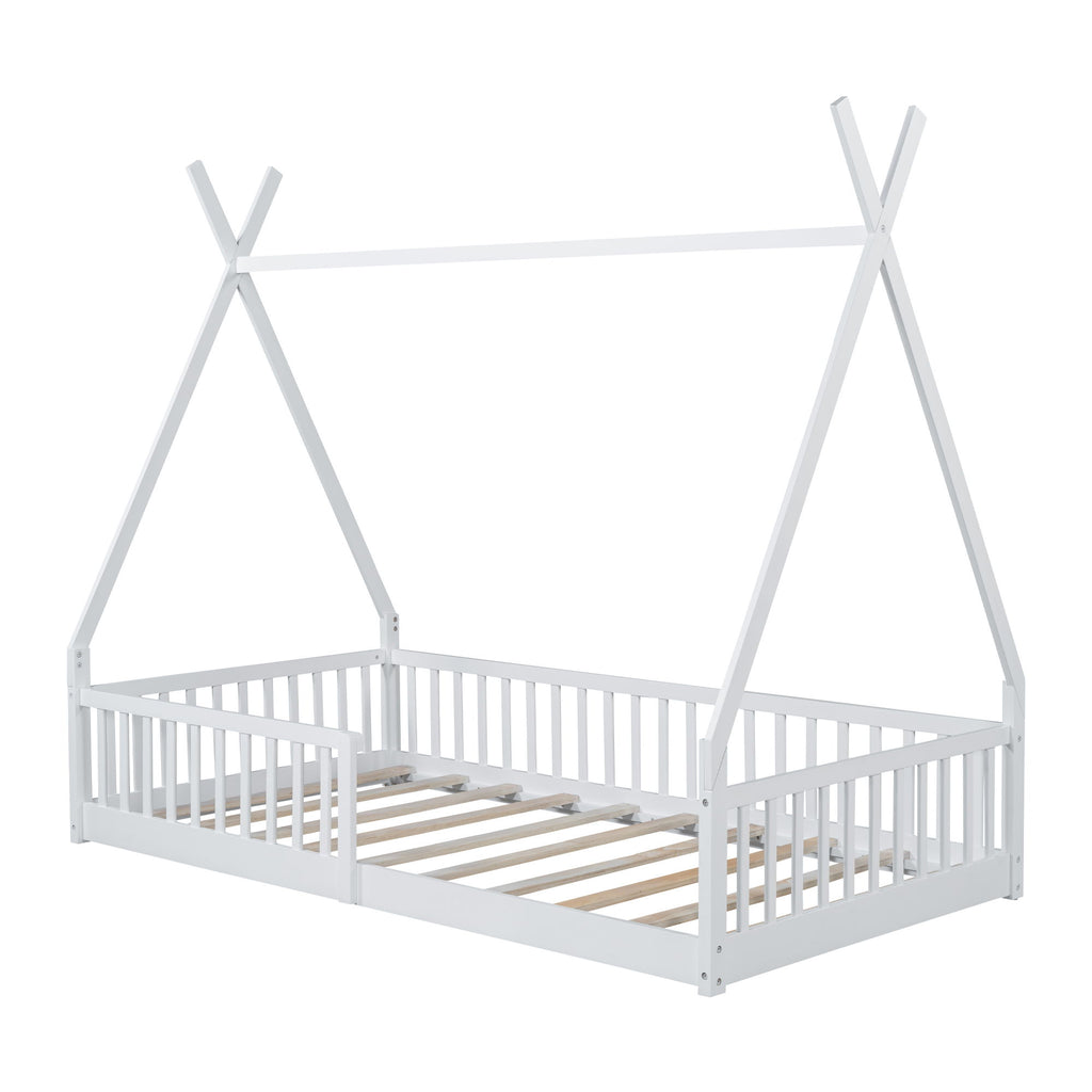 House Shaped Design Bed With Fence
