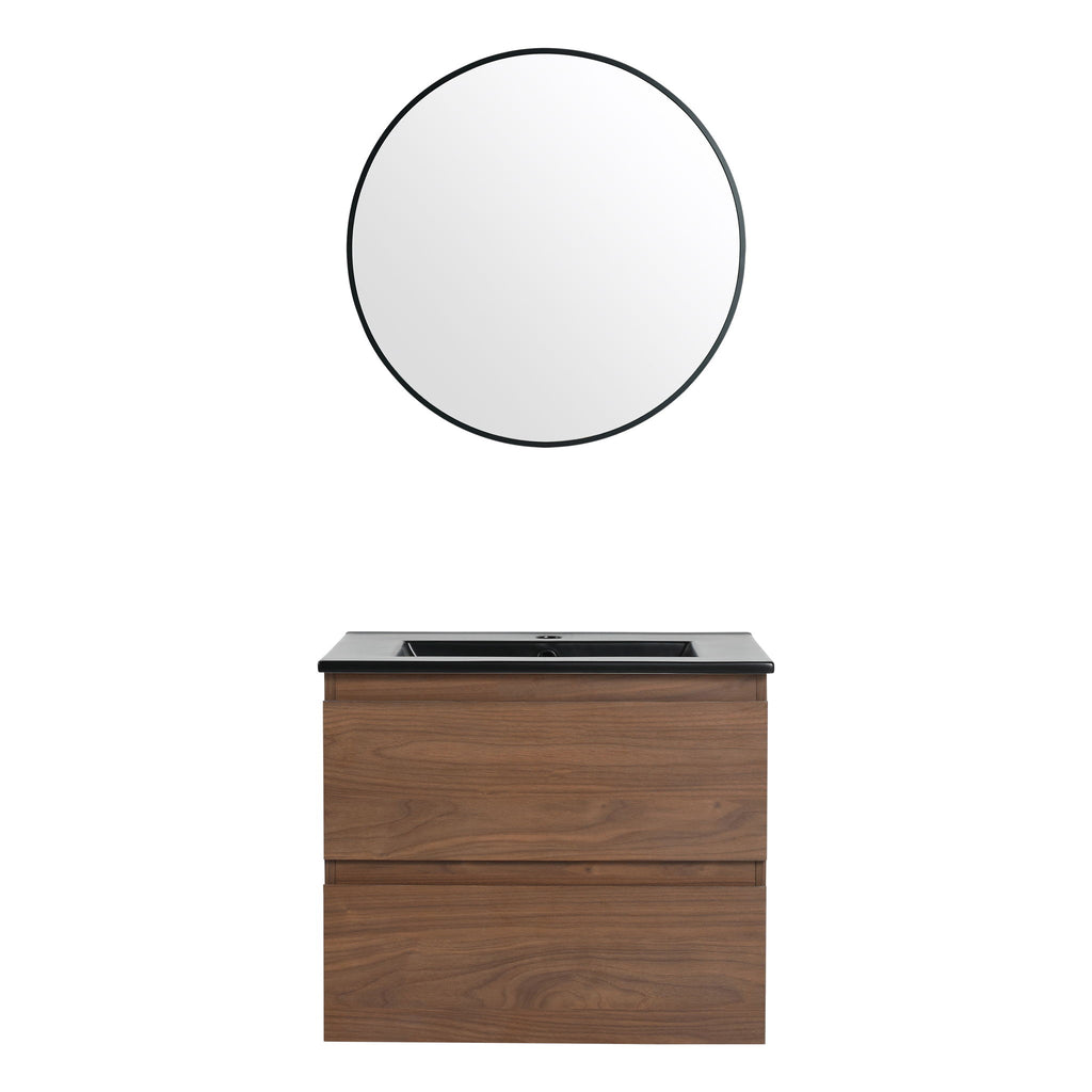 Wall Mounted Bathroom Vanity With Sink, 2 Soft Close Drawers