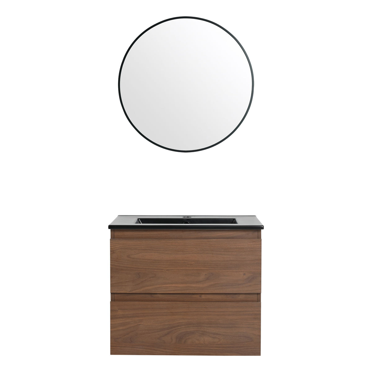 Wall Mounted Bathroom Vanity With Sink, 2 Soft Close Drawers