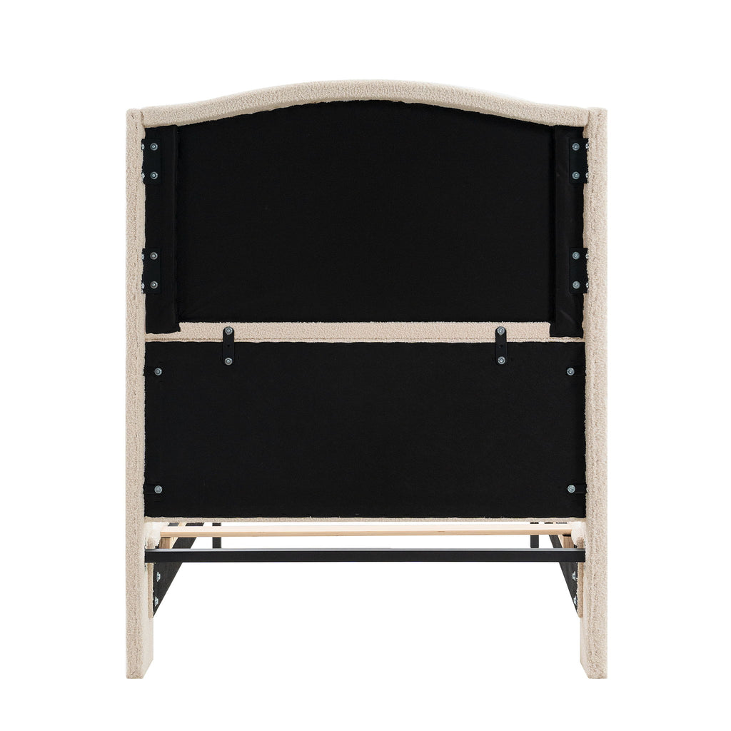 Platform Bed Frame With Tall Headboard And High Footboard