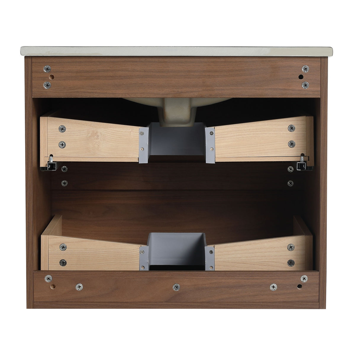 Wall Mounted Bathroom Vanity With Sink, 2 Soft Close Drawers