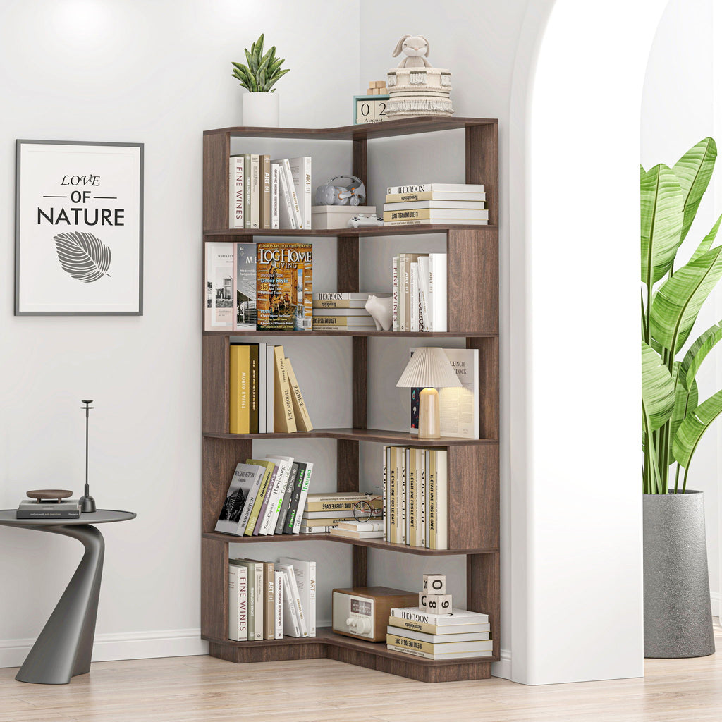 L-Shaped Design Corner Bookshelf