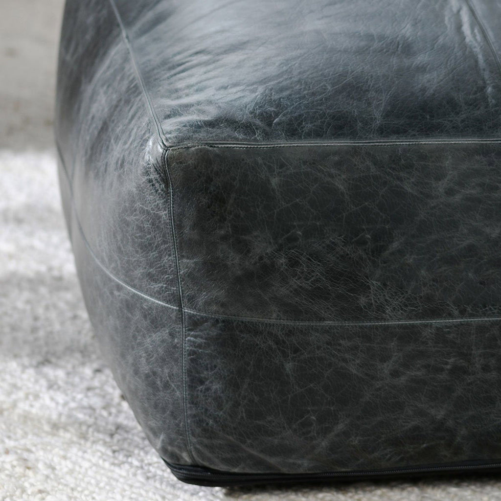 Kona - Leather Pouf