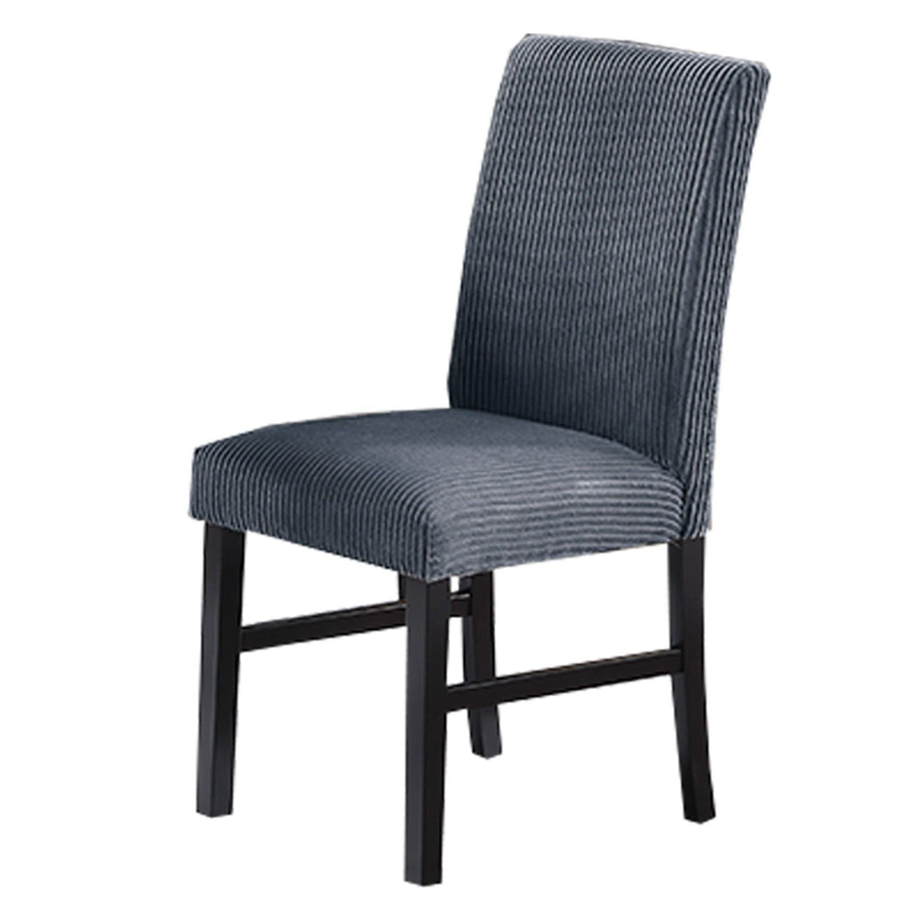 Elegant 5 Piece Dining Set Dark Chairs Top Table With Lower Shelf Kitchen Dining Room