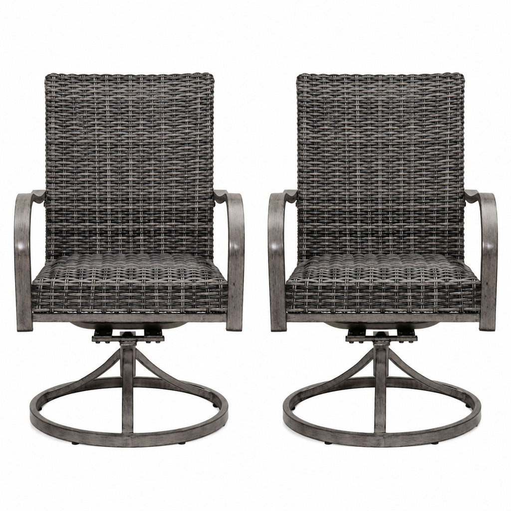 Outdoor Swivel Dining Chair (Set of 2) - Gray