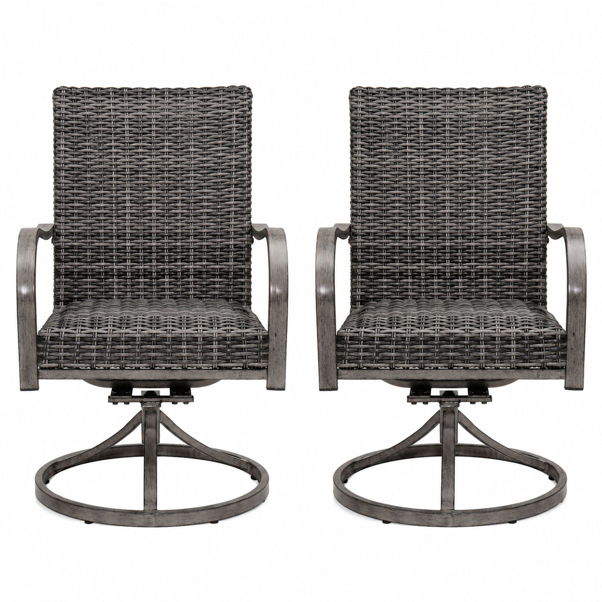 Outdoor Swivel Dining Chair (Set of 2) - Gray