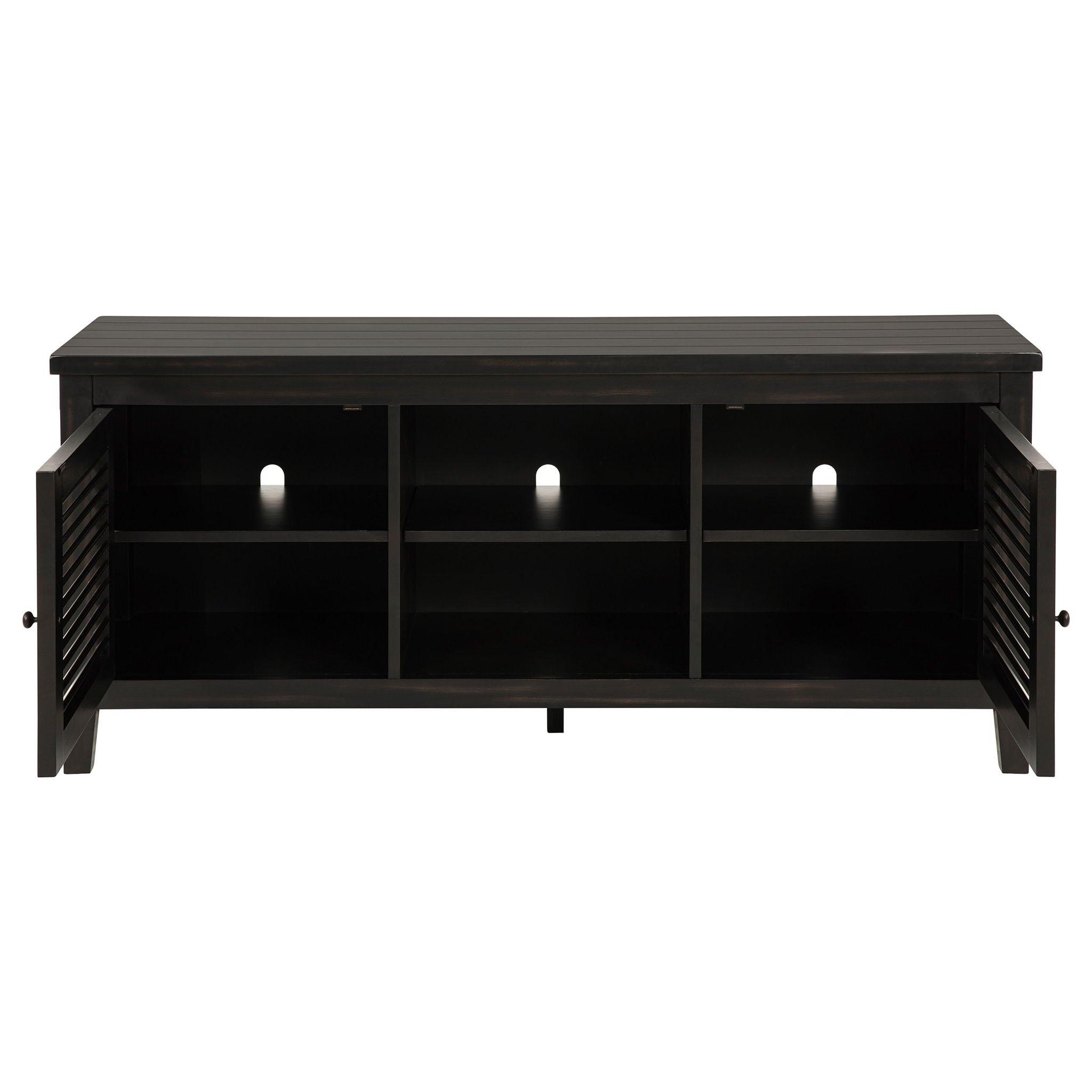 Sutter - 2 Door TV Stand With Mission Design - Dark Brown