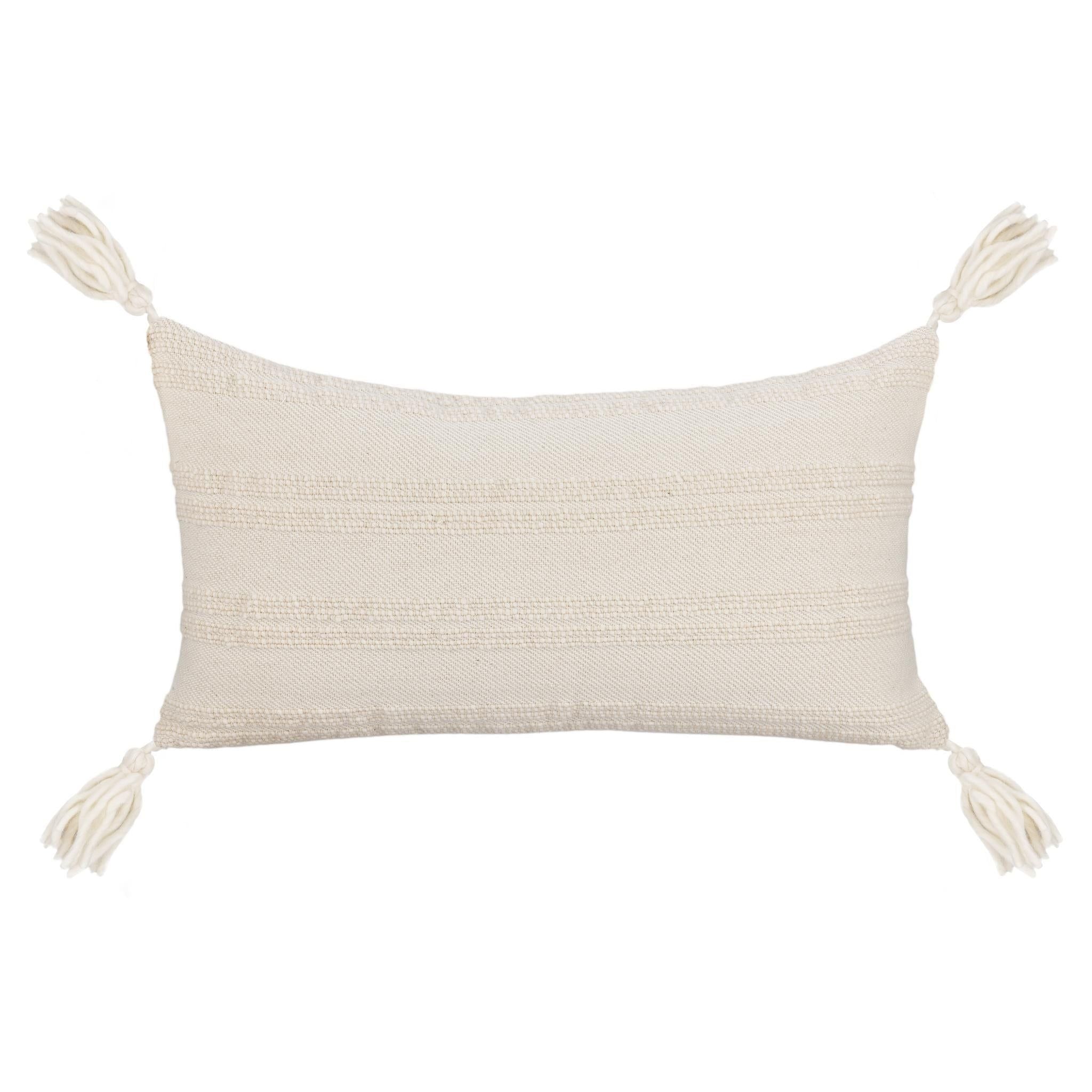 York - 26" x 26" Pillow - Natural / Ivory