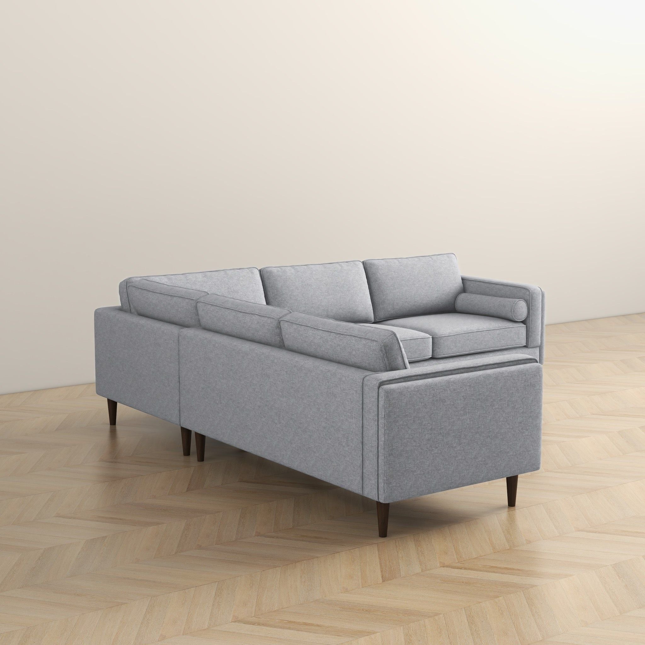 Amber - Corner Sectional Sofa - Light Gray