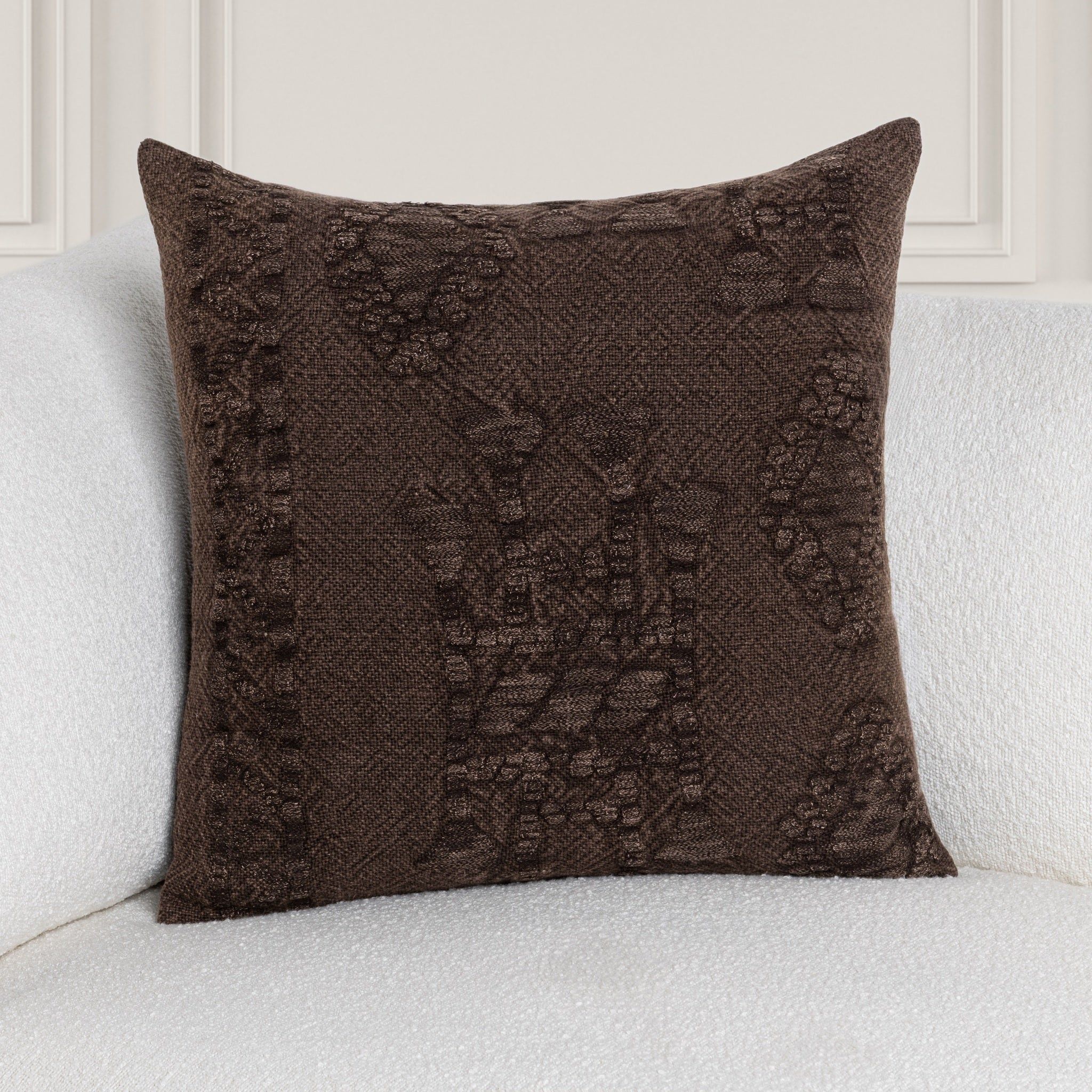 Abbey - 22" x 22"Pillow - Sierra Brown