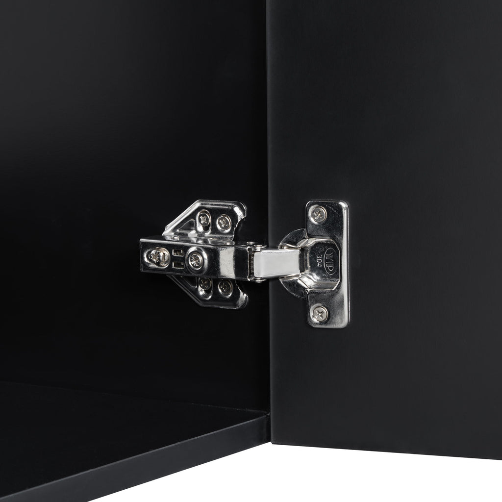 Modern Bathroom Vanity With Sink, Diamond Pattern Doors
