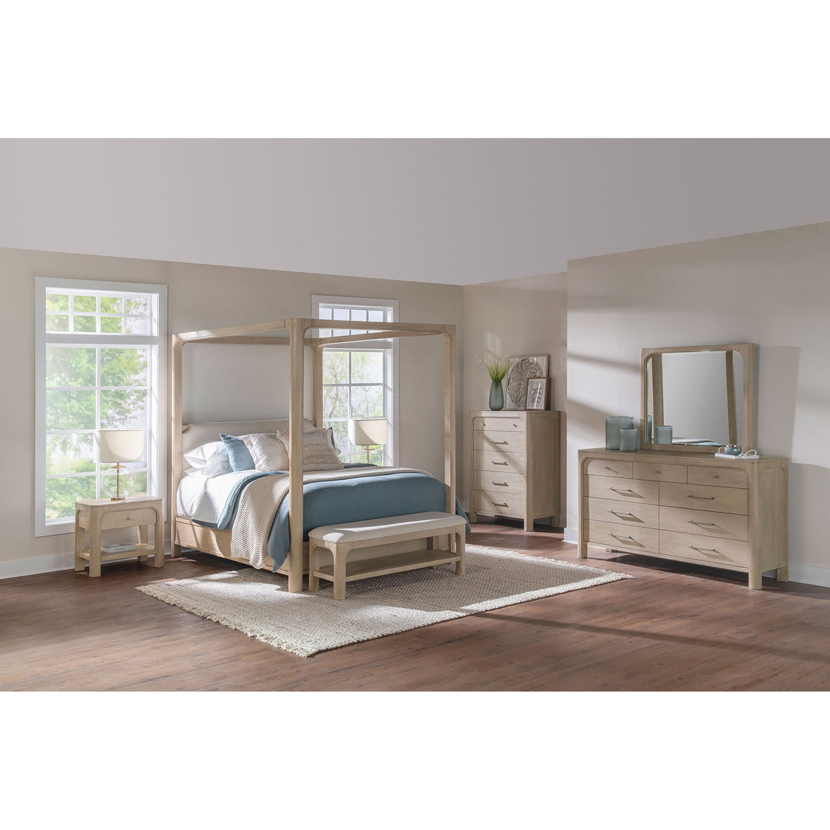 Flores - 1 Drawer Nightstand With Dual USB Ports - Mango Color