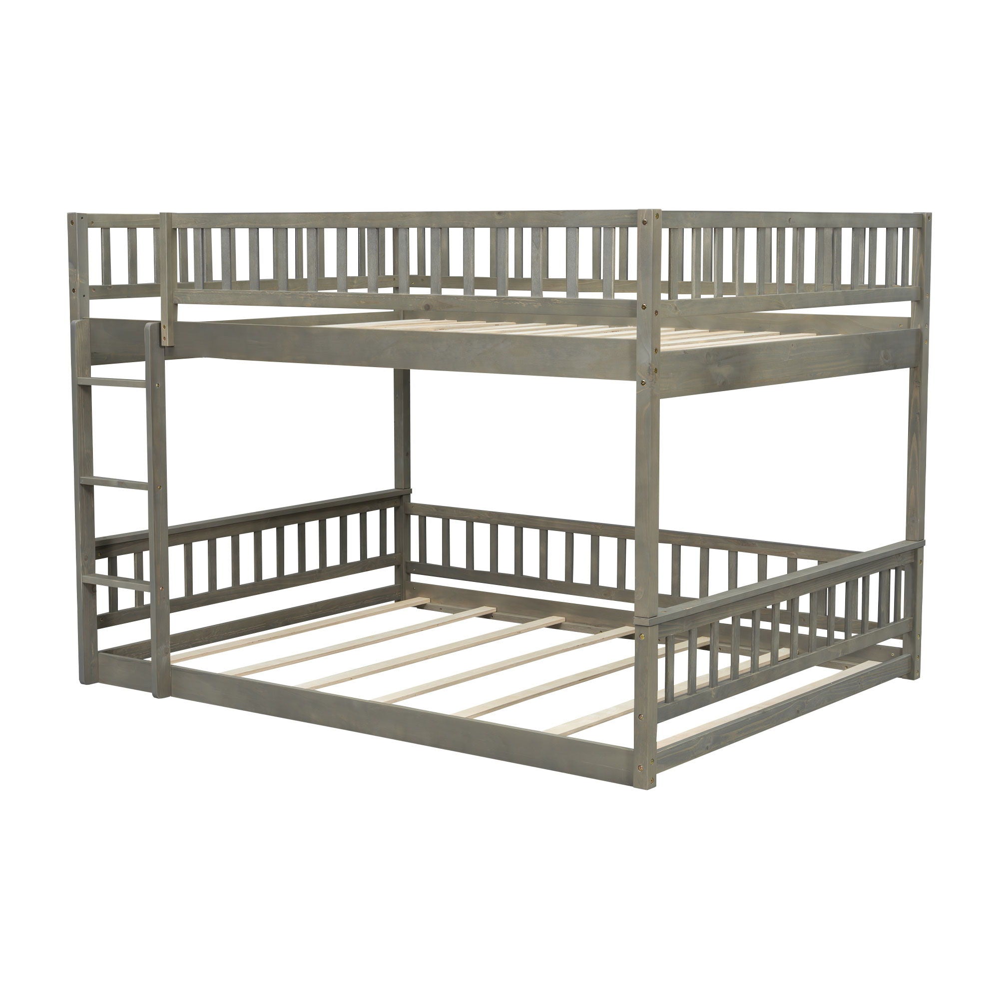 Bunk Bed With Ladder And Guardrails