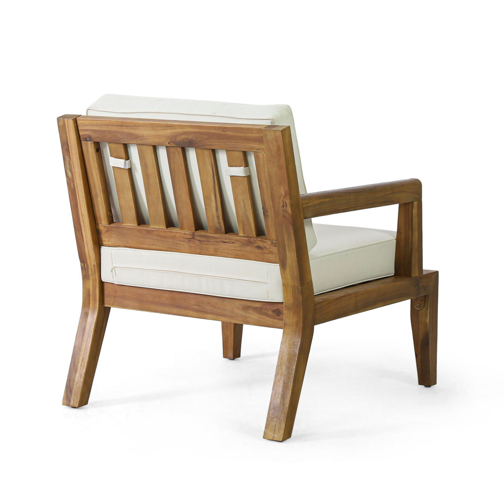 Outdoor Club Chair With Cushions - Beige