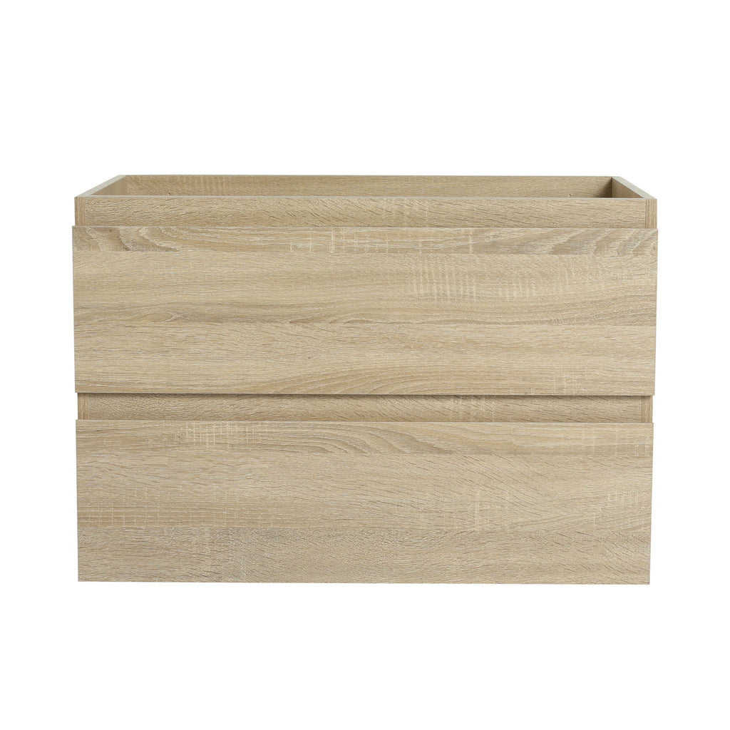 Wall Mounted Bathroom Vanity And Sink, 2 Soft Close Drawers