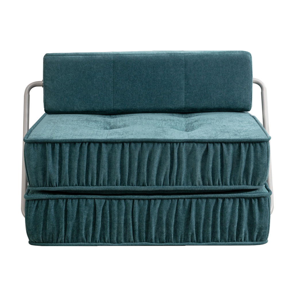 Folding Sofa With Removable Back Cushion, Convertible Futon Sleeper Chair