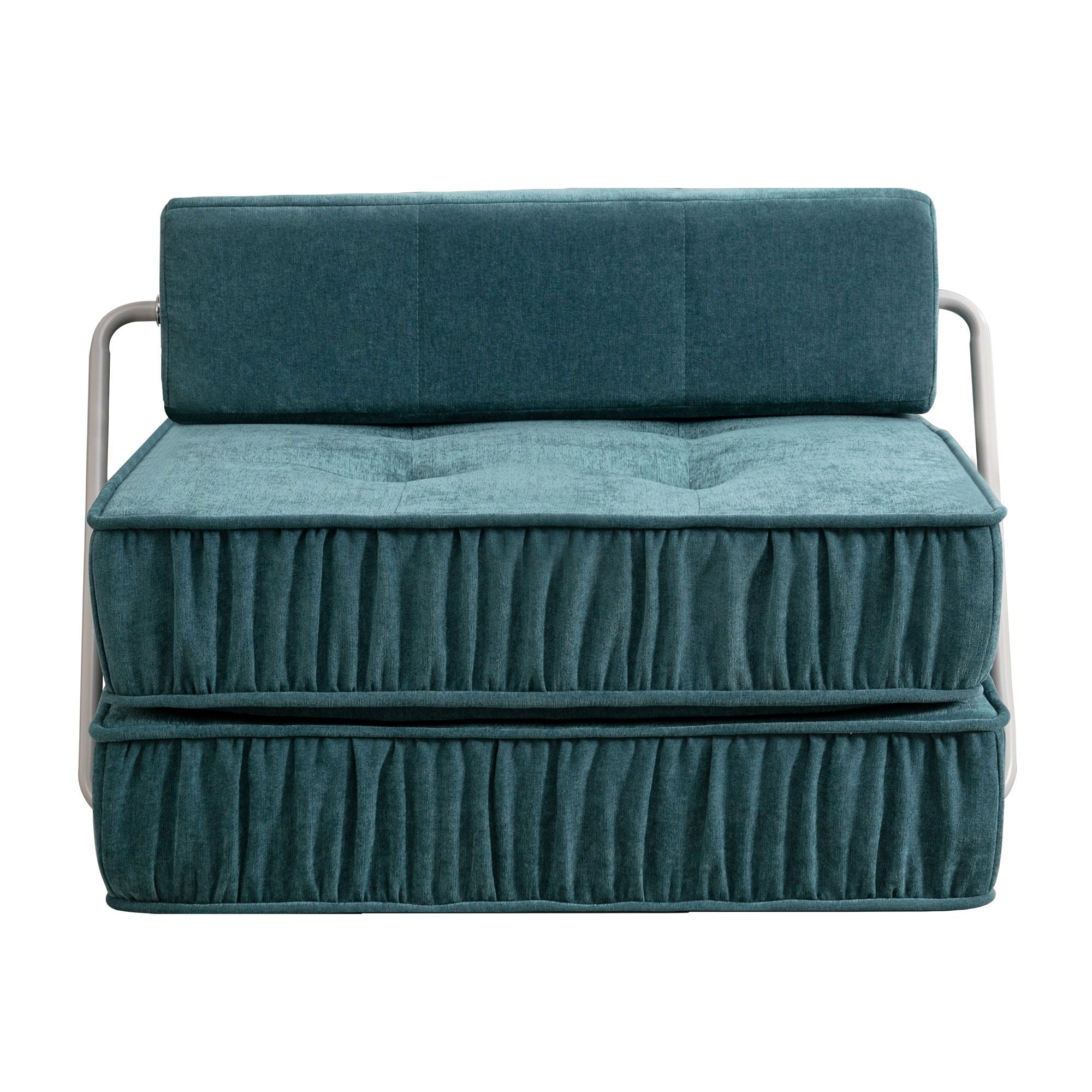 Folding Sofa With Removable Back Cushion, Convertible Futon Sleeper Chair