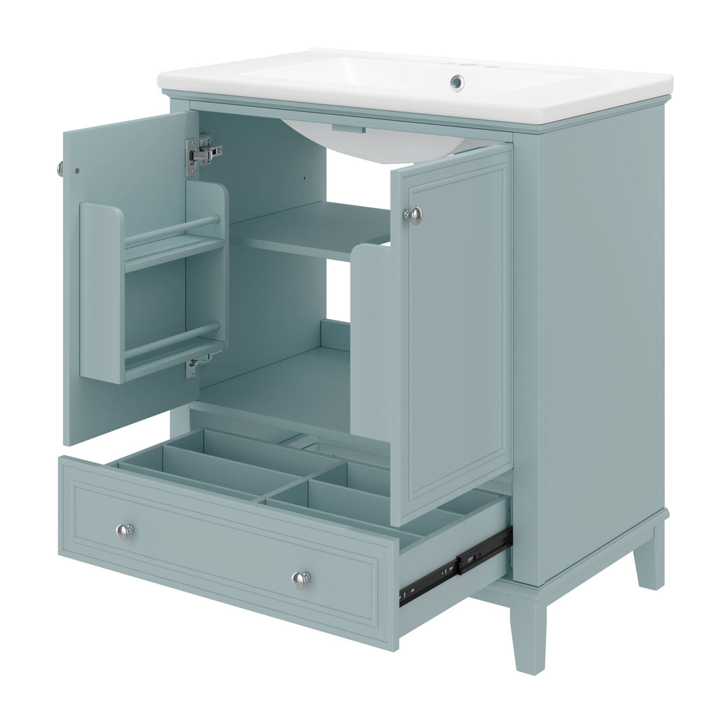Modern Bathroom Vanity With Sink Combo, Doors And Drawer