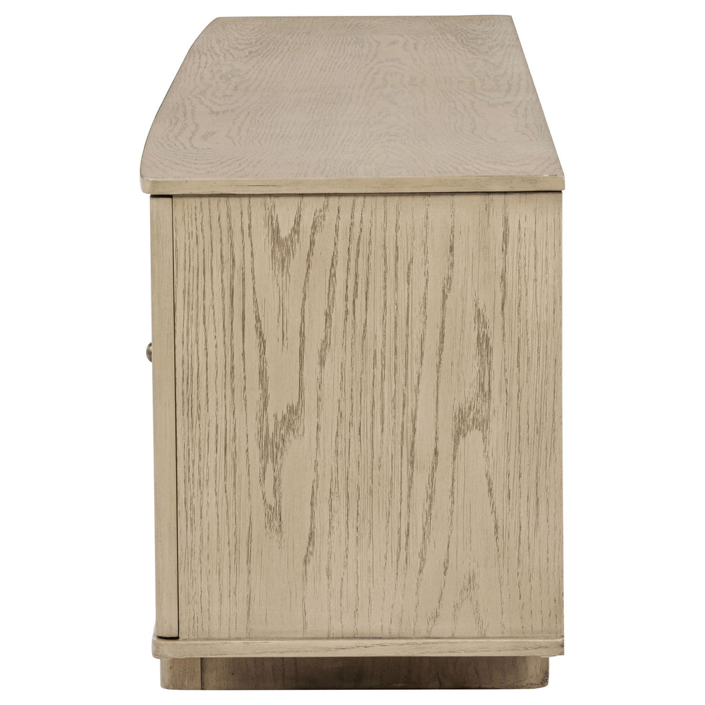 Kimpton - 4 Door Cane TV Stand Media Console - Beige